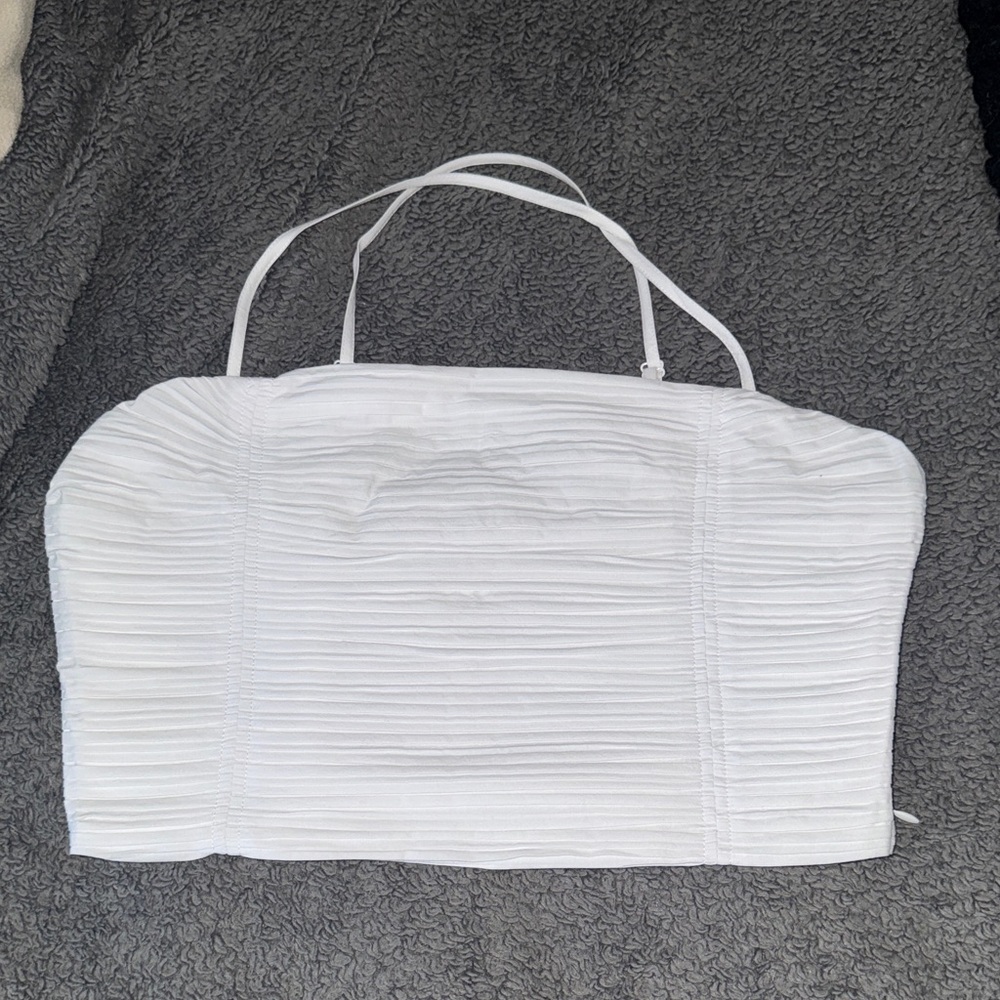 Madewell Poplin Crop Tube Top